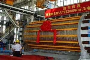 la Cina stesse lavorando sul più grande elettrolizzatore alcalino