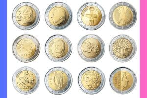 moneta da 2 euro con il quadrifoglio del 2006