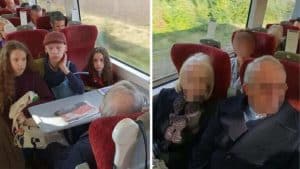 Una coppia anziana si rifiuta di lasciare i posti prenotati per i figli, la madre perde la pazienza