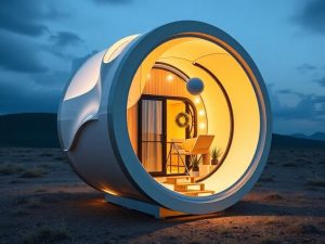 L'incredibile mini-casa riciclata e portatile costruita all'interno di una turbina