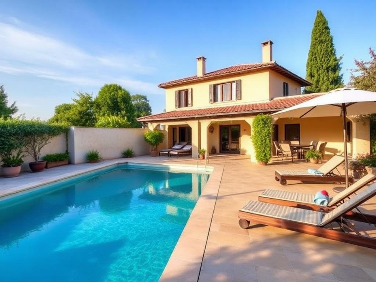 15 case con piscina e giardino