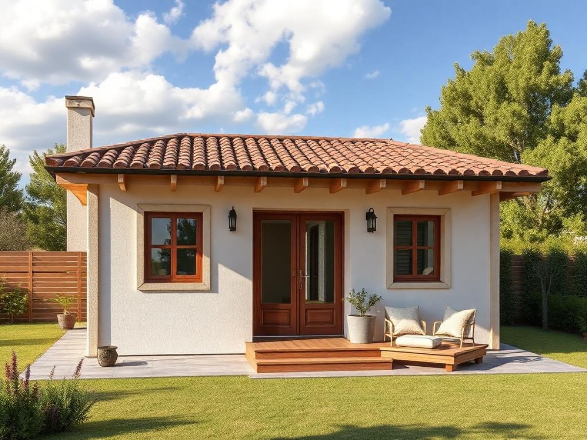 Una casa prefabbricata con veranda per tutta la famiglia a 16.629 euro