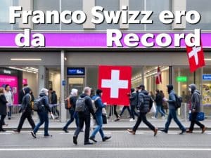 Franco svizzero da record, lavoratori transfrontalieri in festa e rendimenti ai minimi da inizi 2022