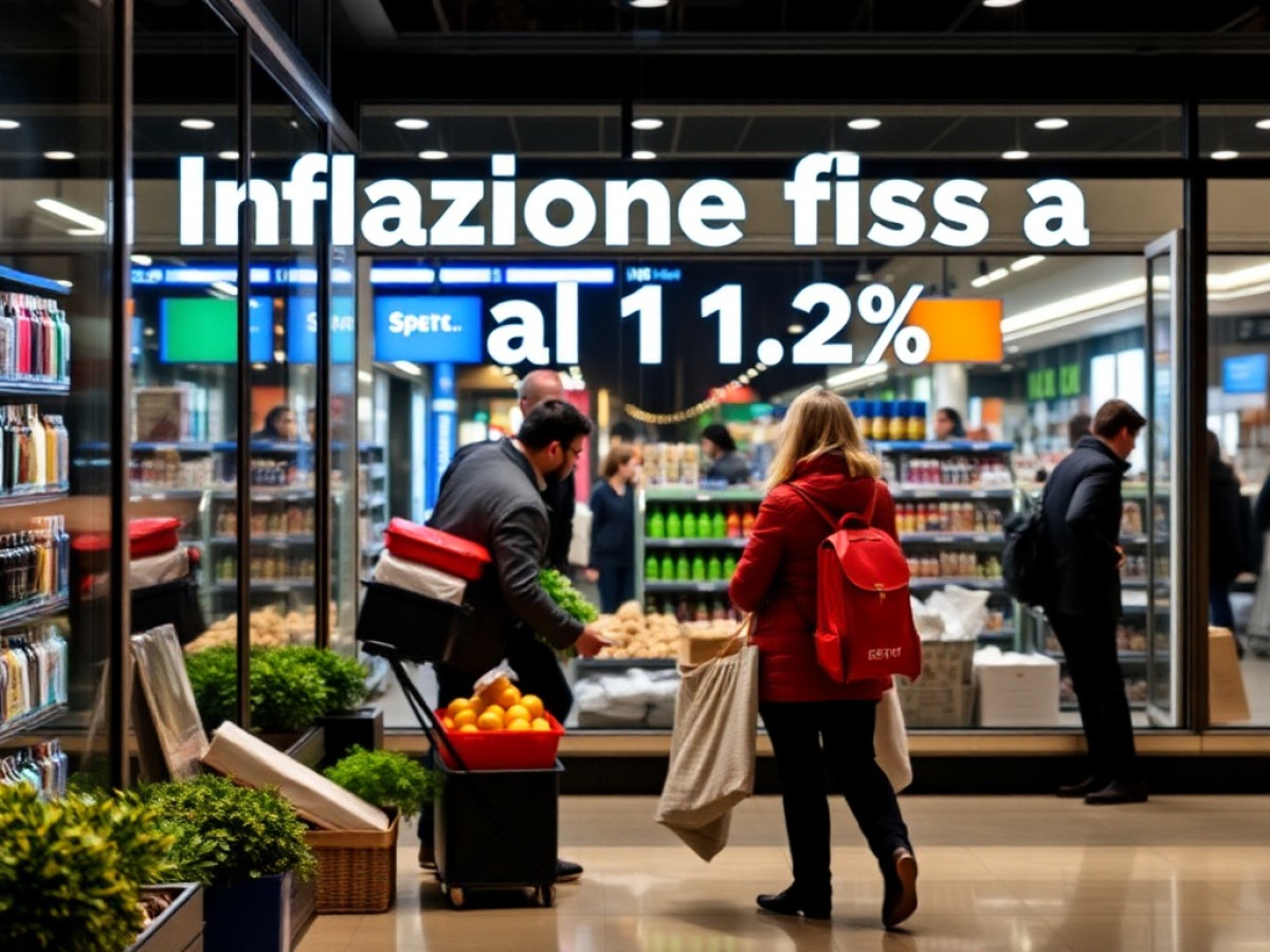 L’inflazione di novembre resta a 1,2% e i prezzi al consumo in Italia scendono per il terzo mese di fila